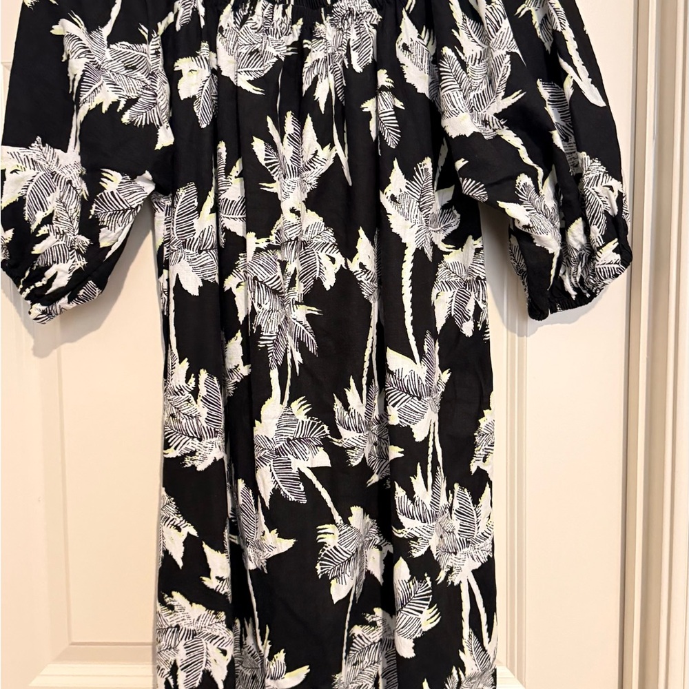 Marks & Spencer Black and White Floral Dress